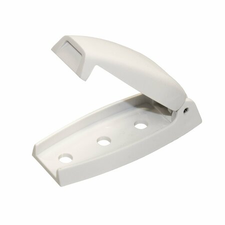 CREATIVE PRODUCTS Baggage Door Holdback, 2-7/16in Long, 110 Degree opening, Rounded Edges, Polar White BH-DH110-WHT